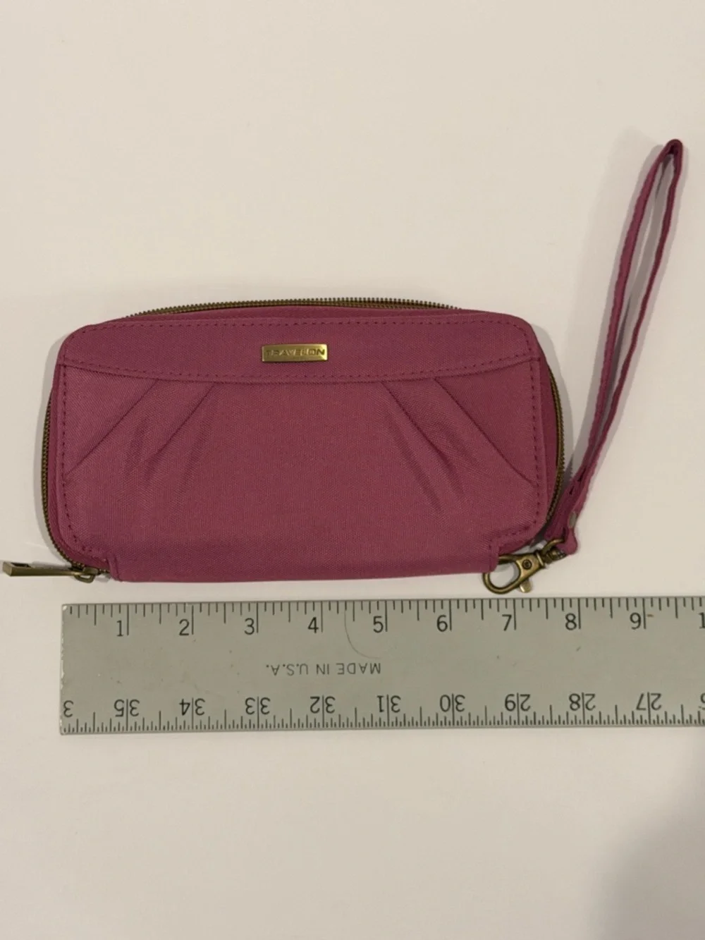 Travelon Pink Zip-Around RFID Travel Wallet